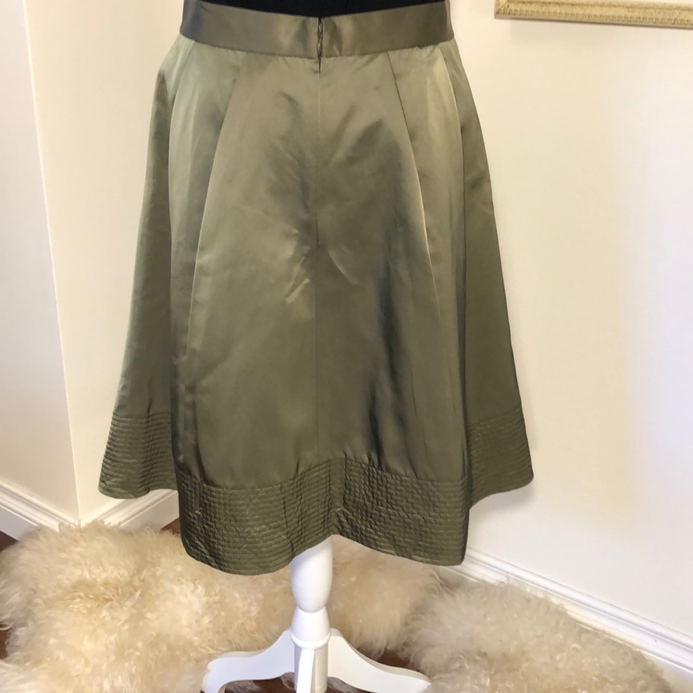 Banana Republic Metallic Green A-Line Skirt Sz.12 - Picture 5 of 8